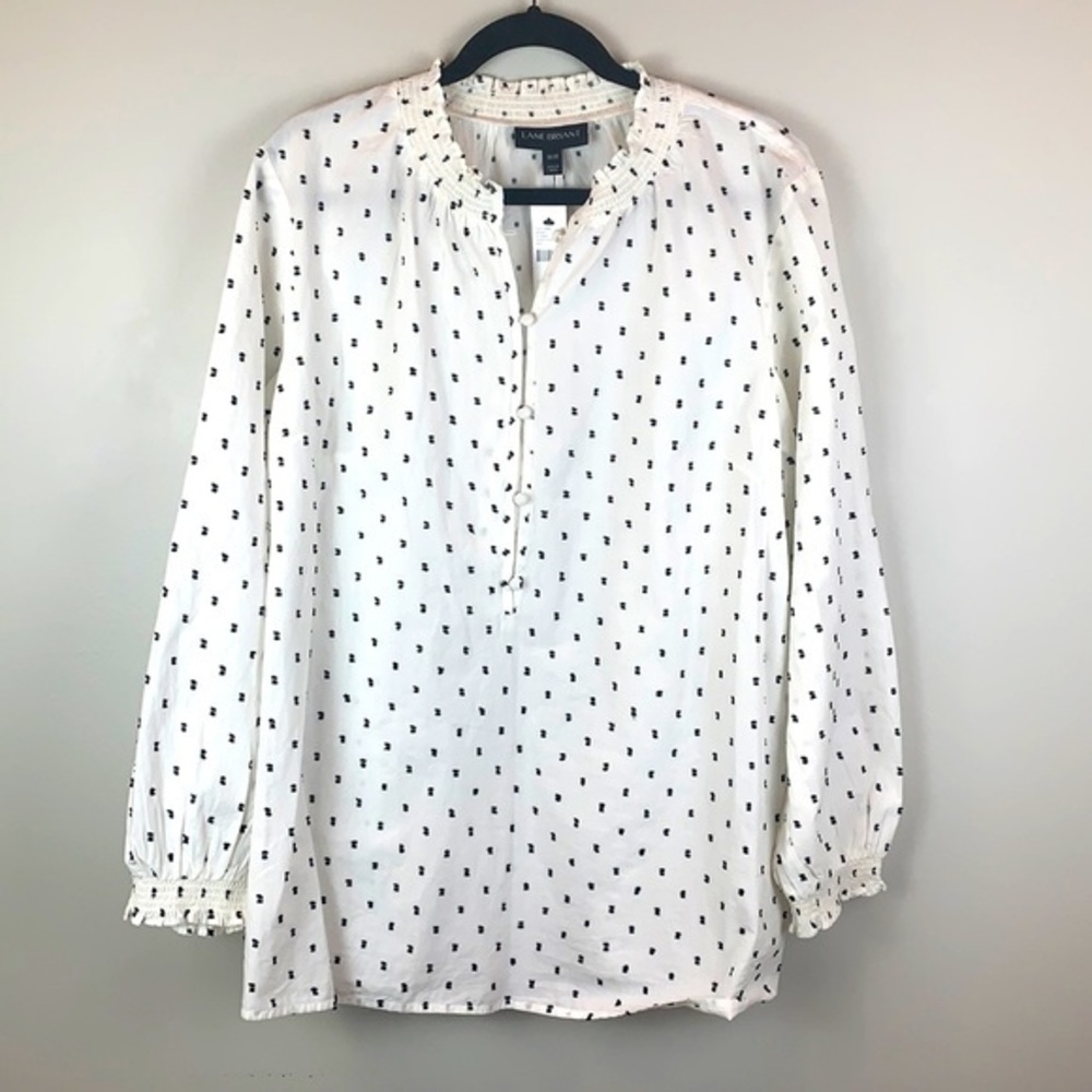 Lane Bryant Clip Dot Split Neck Tunic NWT (Clip Dot Tunic)